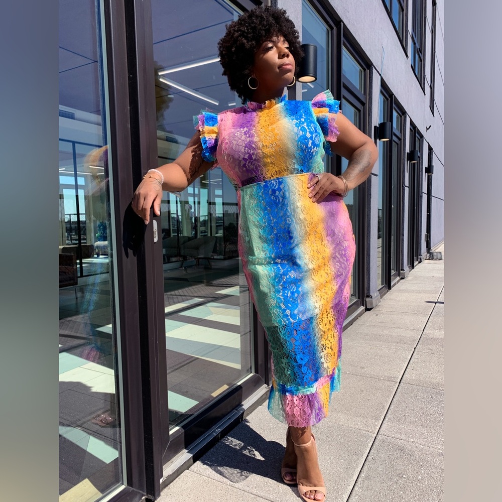 Sweetest Taboo Lace Midi Dress